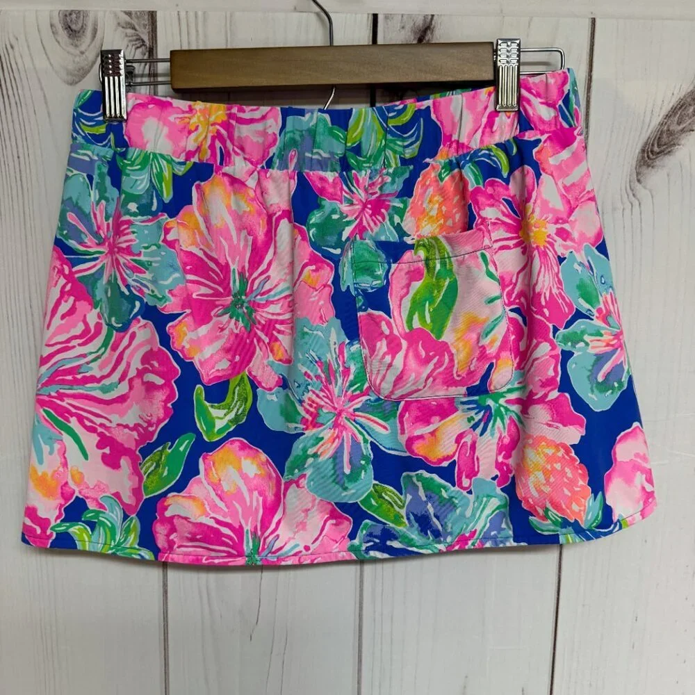 Lilly Pulitzer Luxletic Nadia Skort Medium Beckon Pink UPF‎ 50+ EUC